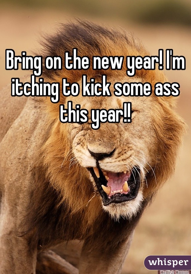 Bring on the new year! I'm itching to kick some ass this year!!