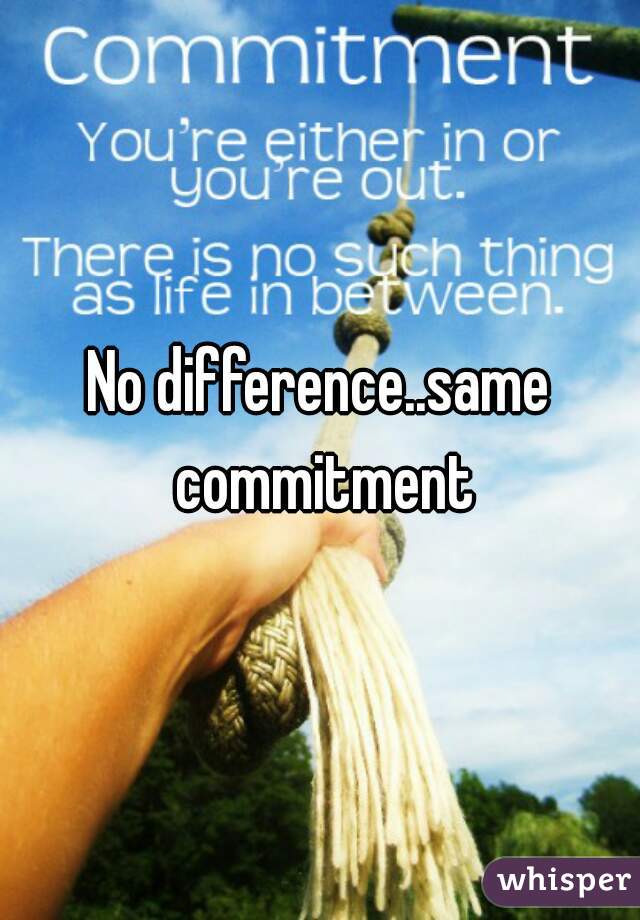 No difference..same commitment