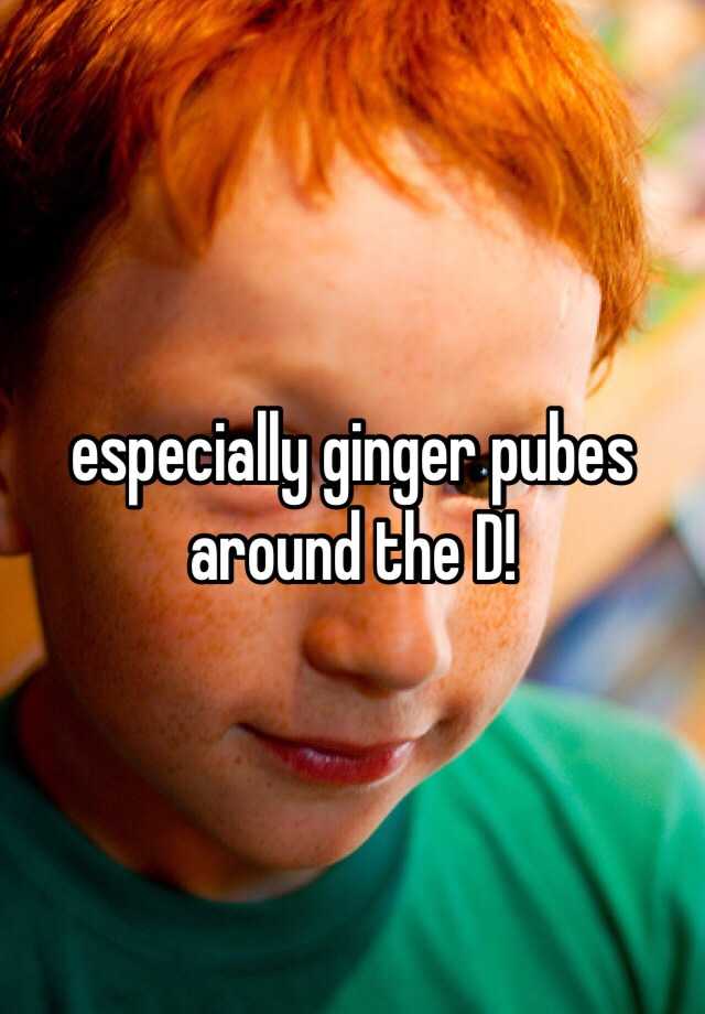 Especially Ginger Pubes Around The D