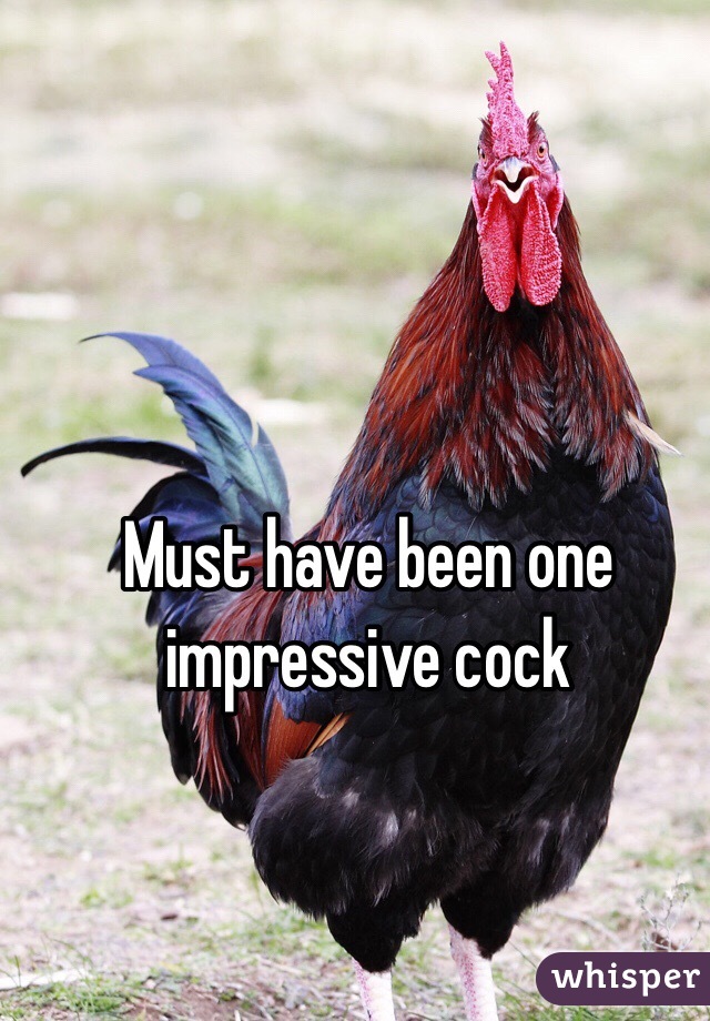 Must have been one impressive cock