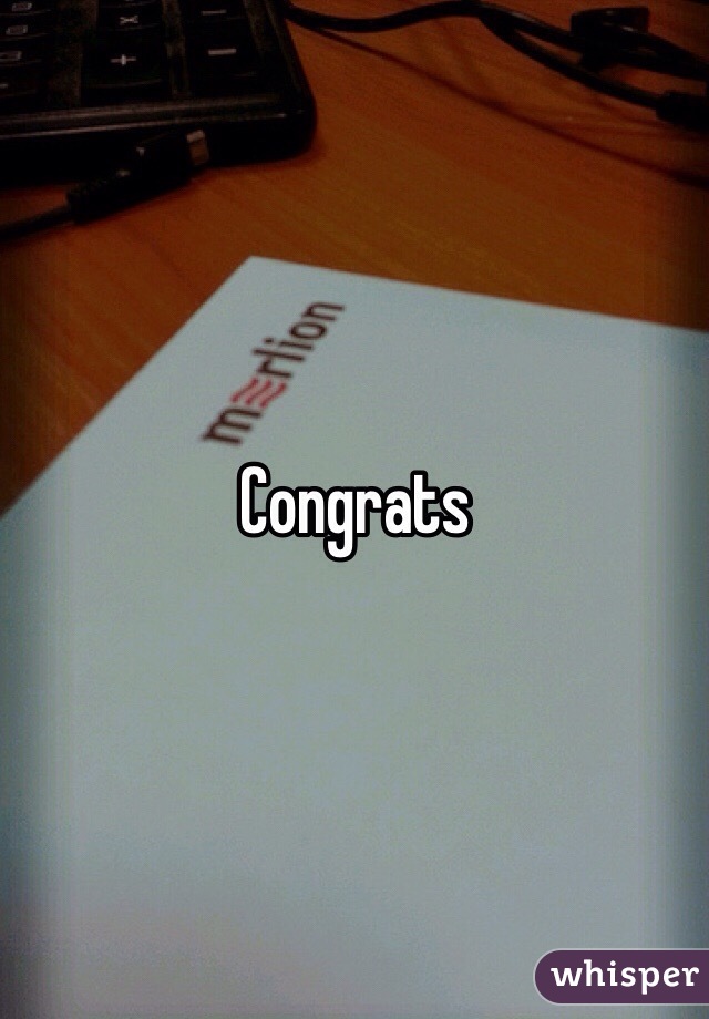 Congrats 