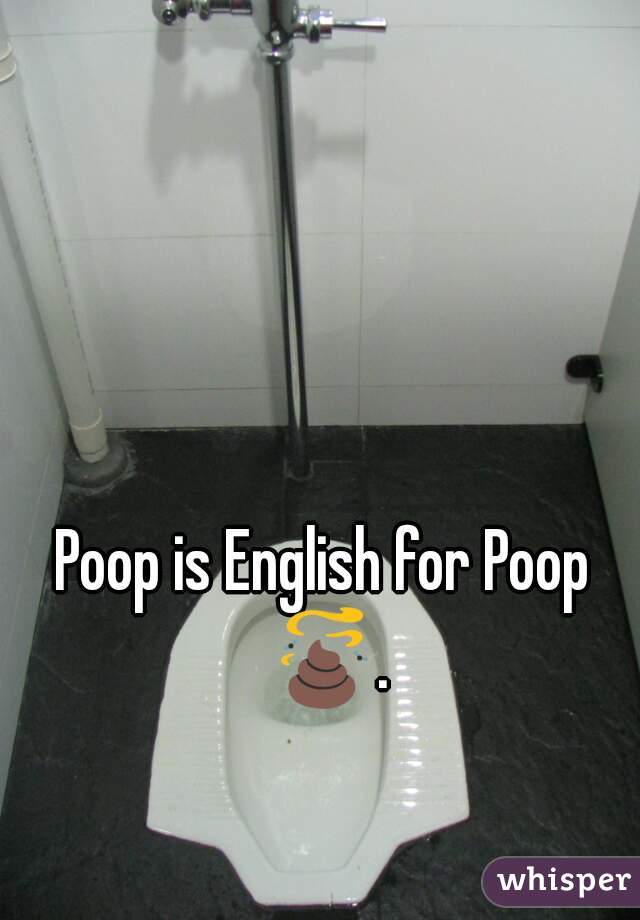 Poop is English for Poop 💩. 