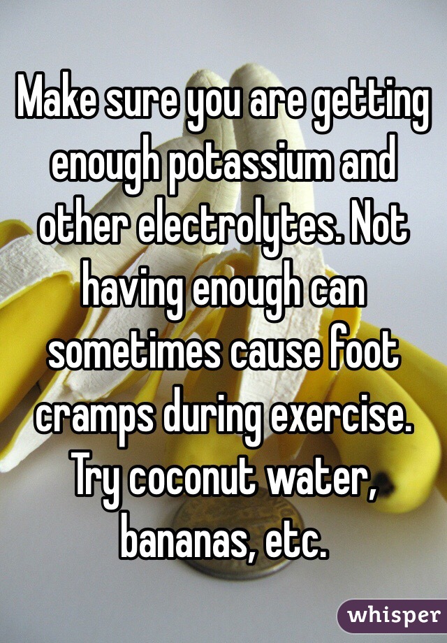 Make sure you are getting enough potassium and other electrolytes. Not having enough can sometimes cause foot cramps during exercise. Try coconut water, bananas, etc. 