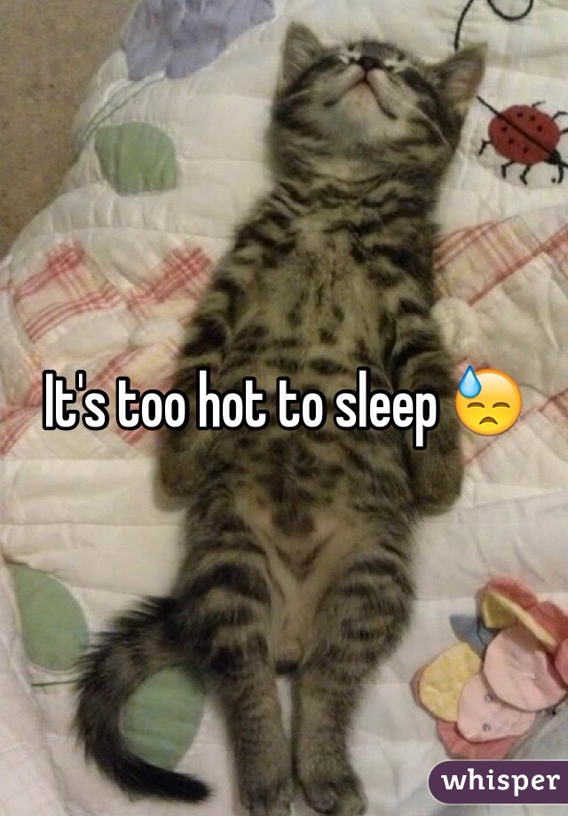 It's too hot to sleep 😓