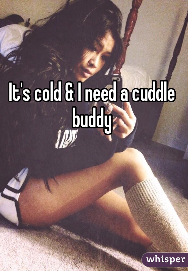 It's cold & I need a cuddle buddy