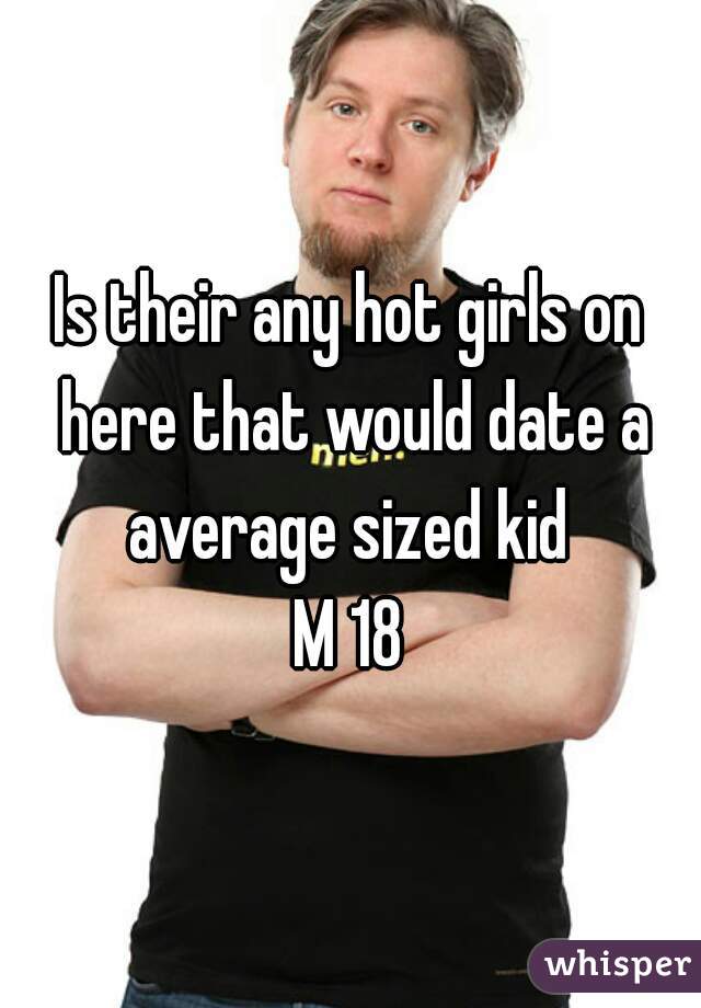 Is their any hot girls on here that would date a average sized kid 
M 18