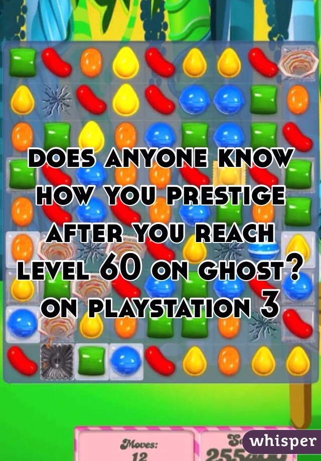 does anyone know how you prestige after you reach level 60 on ghost? on playstation 3