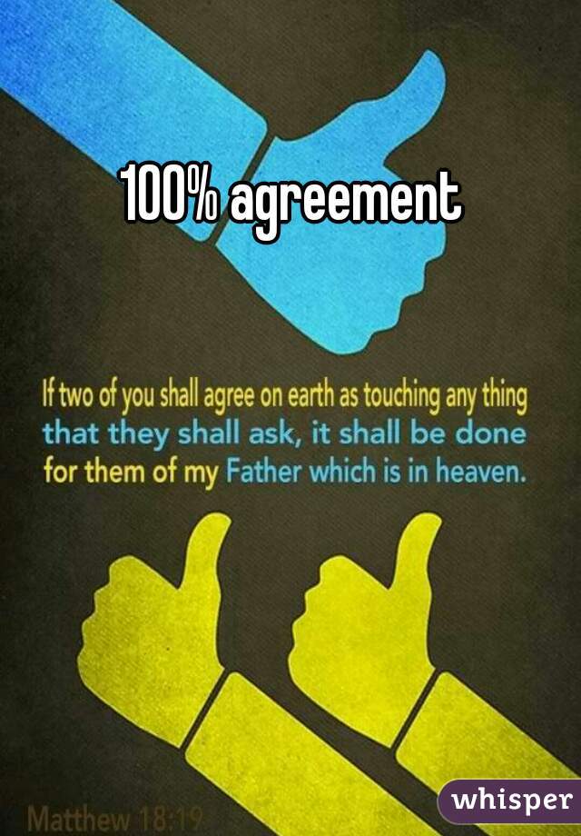 100% agreement