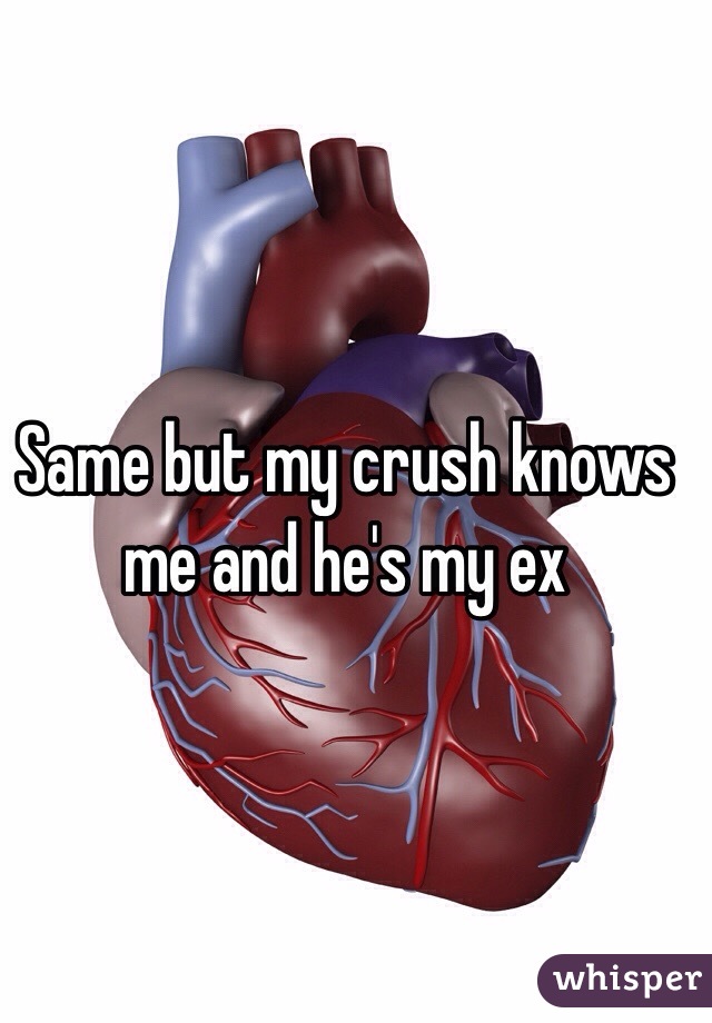 Same but my crush knows me and he's my ex