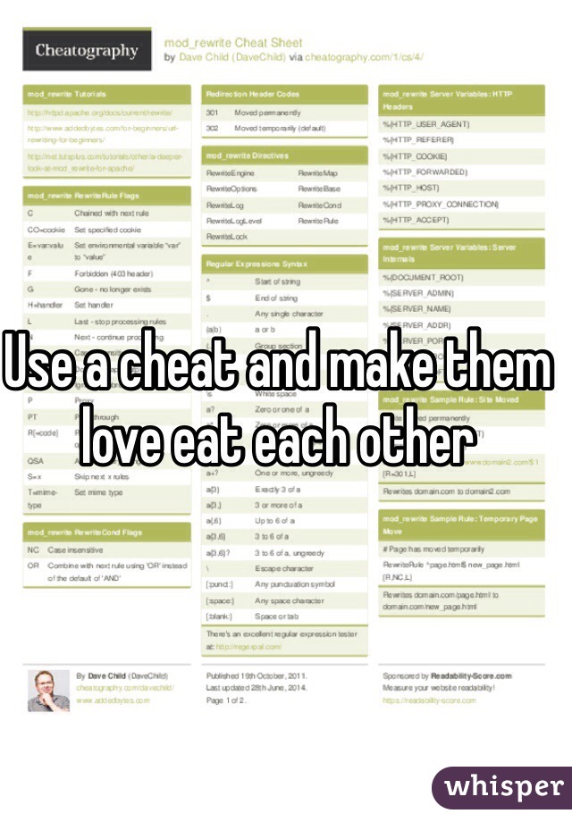 Use a cheat and make them love eat each other