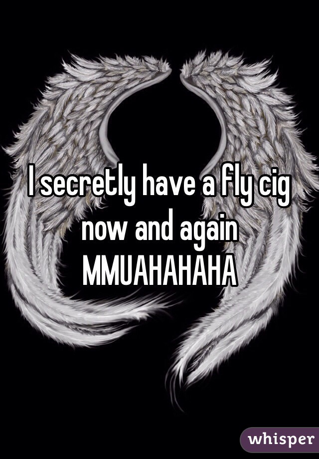 I secretly have a fly cig now and again MMUAHAHAHA 