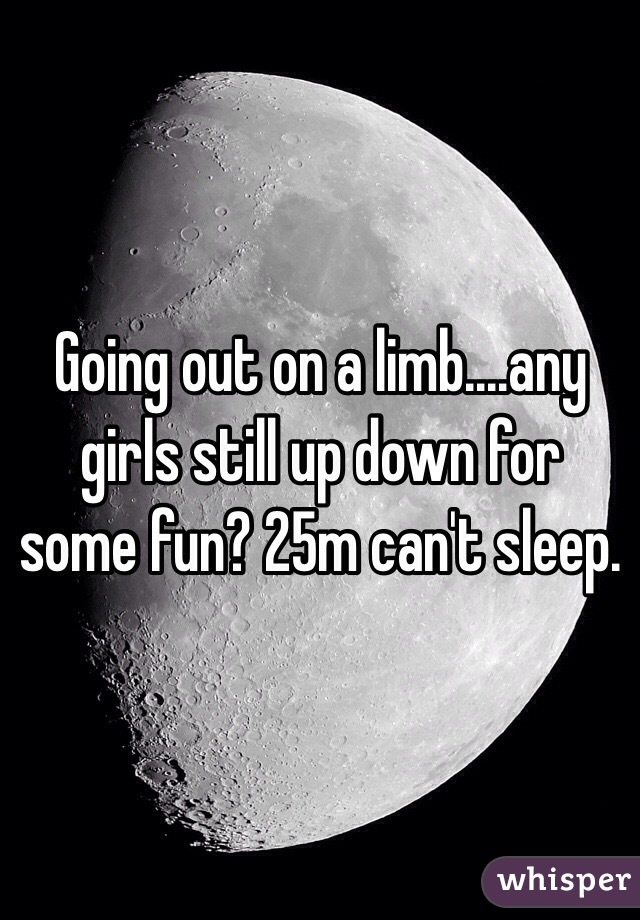 Going out on a limb....any girls still up down for some fun? 25m can't sleep. 