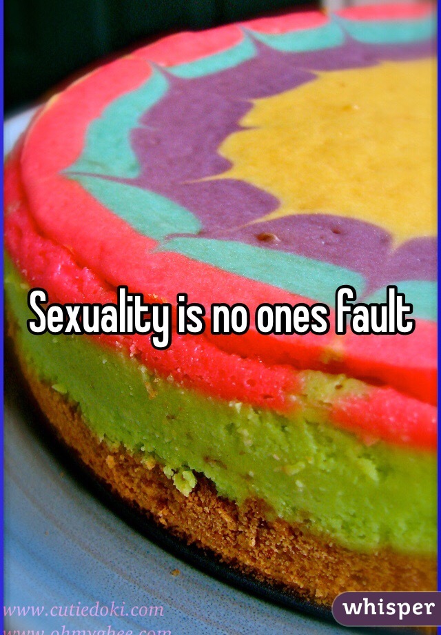 Sexuality is no ones fault