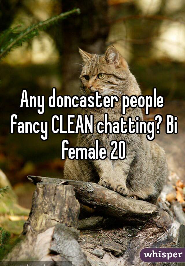 Any doncaster people fancy CLEAN chatting? Bi female 20