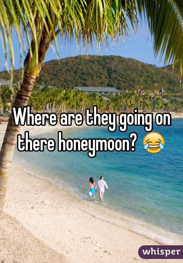 Where are they going on there honeymoon? 😂