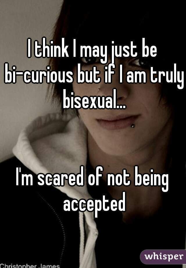 I think I may just be bi-curious but if I am truly bisexual...


I'm scared of not being accepted