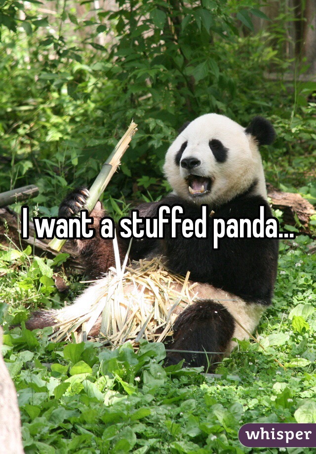 I want a stuffed panda...