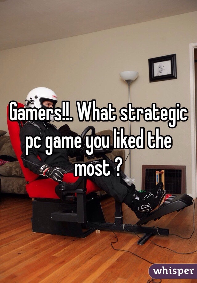 Gamers!!. What strategic pc game you liked the most ?