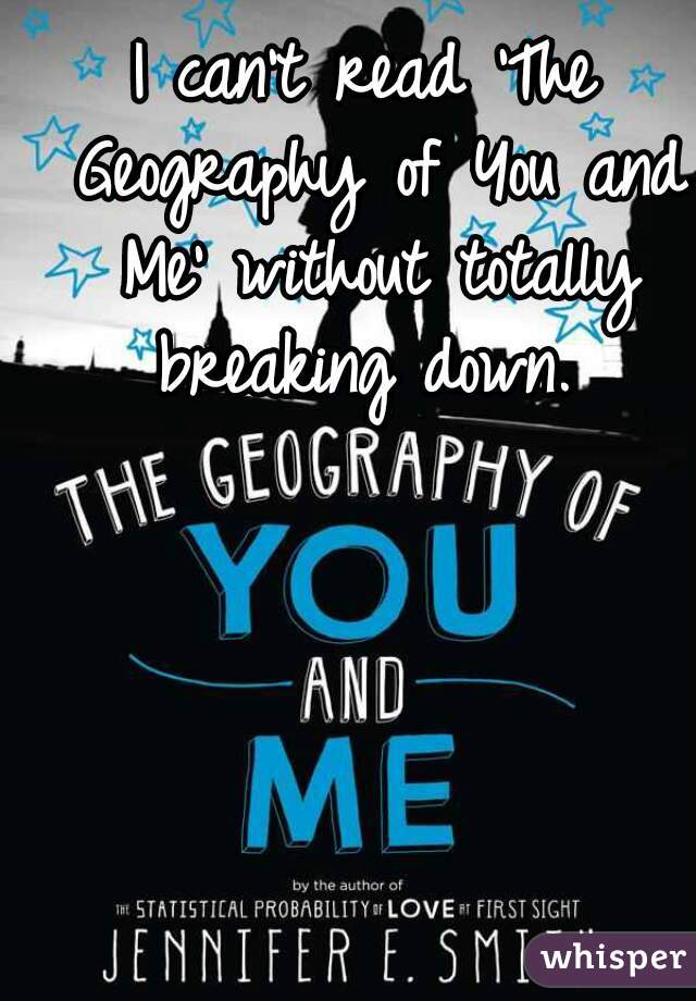 I can't read 'The Geography of You and Me' without totally breaking down. 