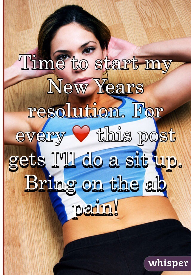 Time to start my New Years resolution. For every ❤️ this post gets I'll do a sit up. Bring on the ab pain!