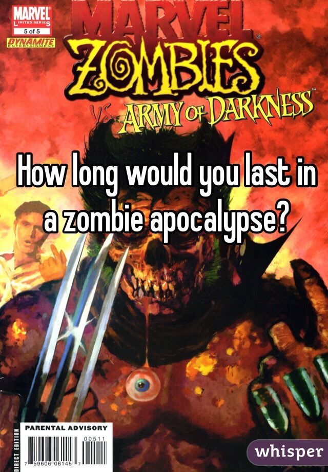 How long would you last in a zombie apocalypse? 