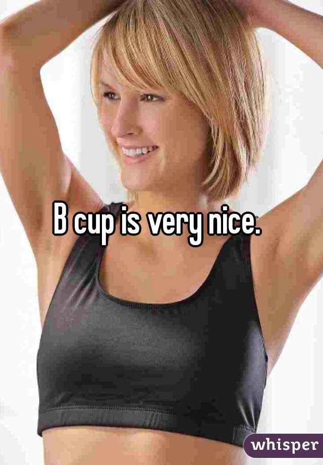 B cup is very nice. 