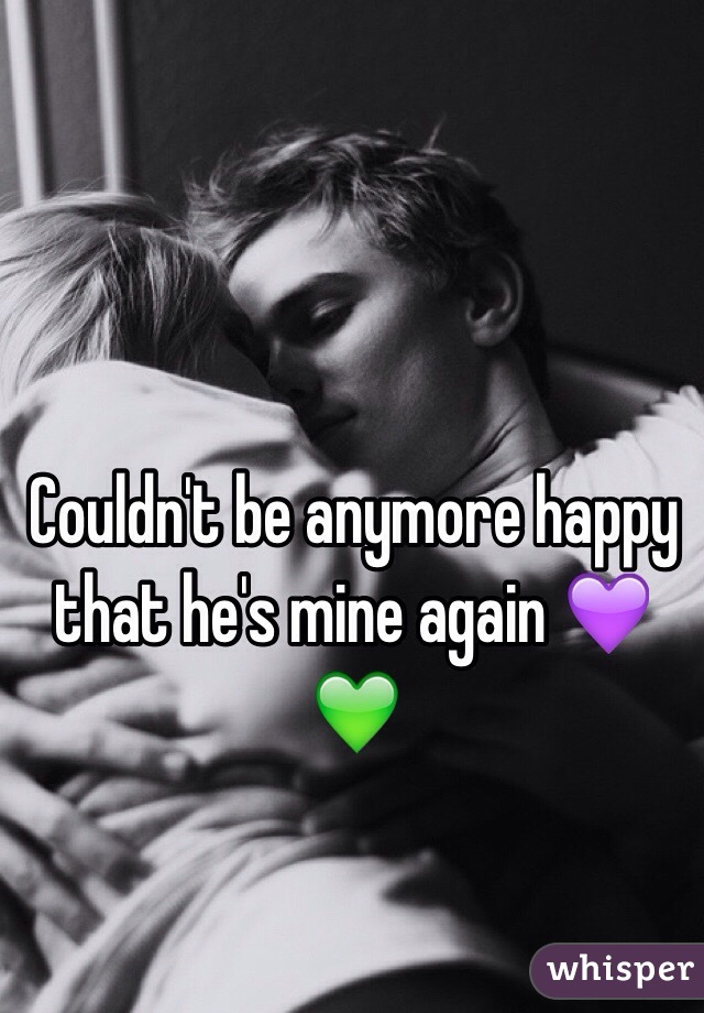 Couldn't be anymore happy that he's mine again 💜💚