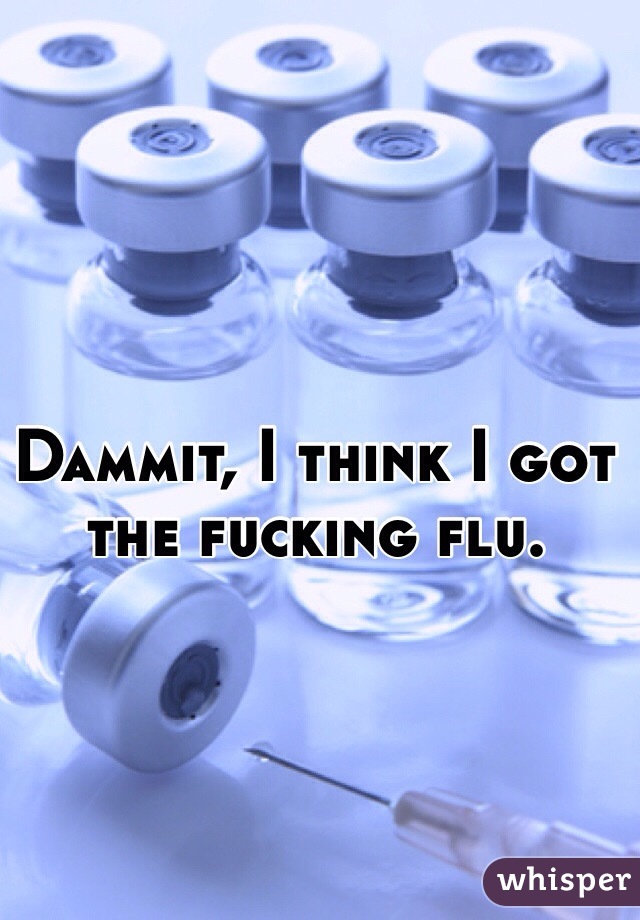 Dammit, I think I got the fucking flu. 