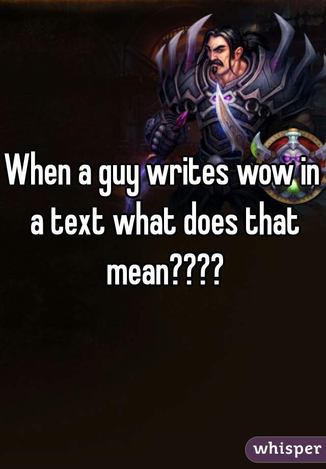 What Does Wow Mean On Facebook