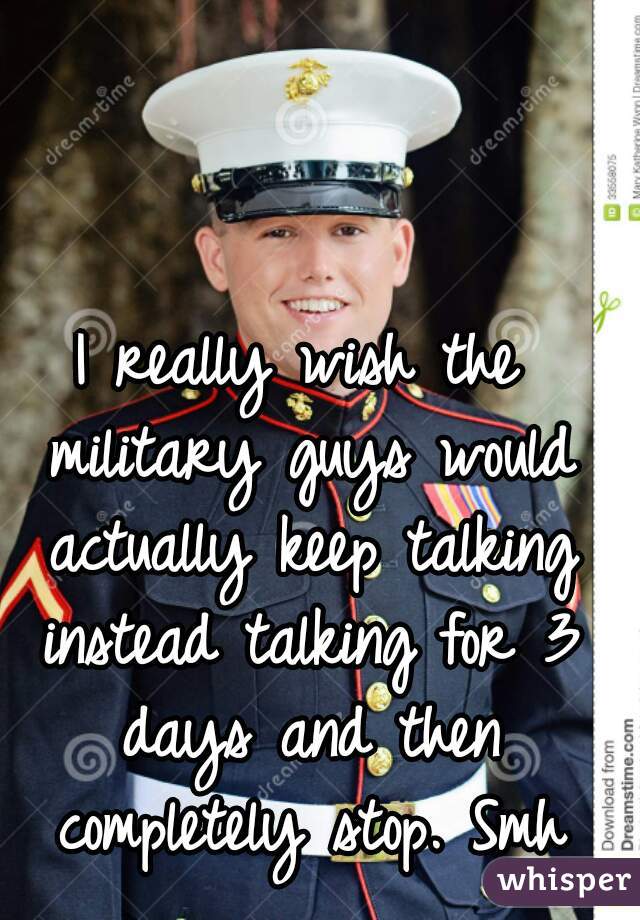 I really wish the military guys would actually keep talking instead talking for 3 days and then completely stop. Smh