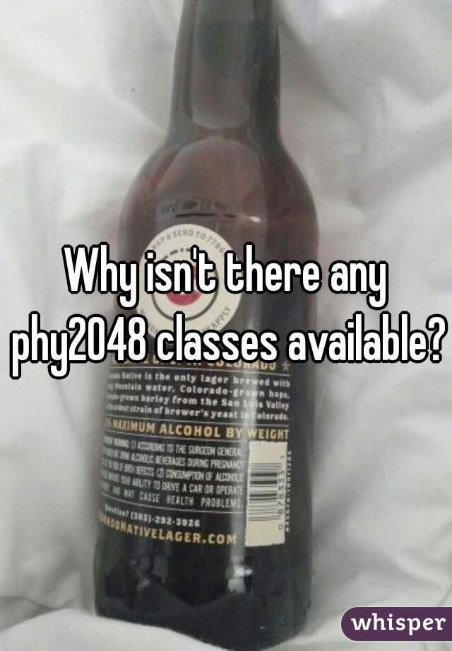 Why isn't there any phy2048 classes available?