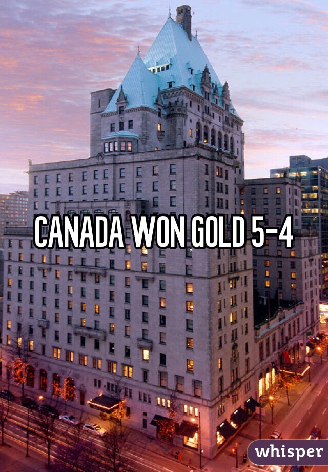 CANADA WON GOLD 5-4 