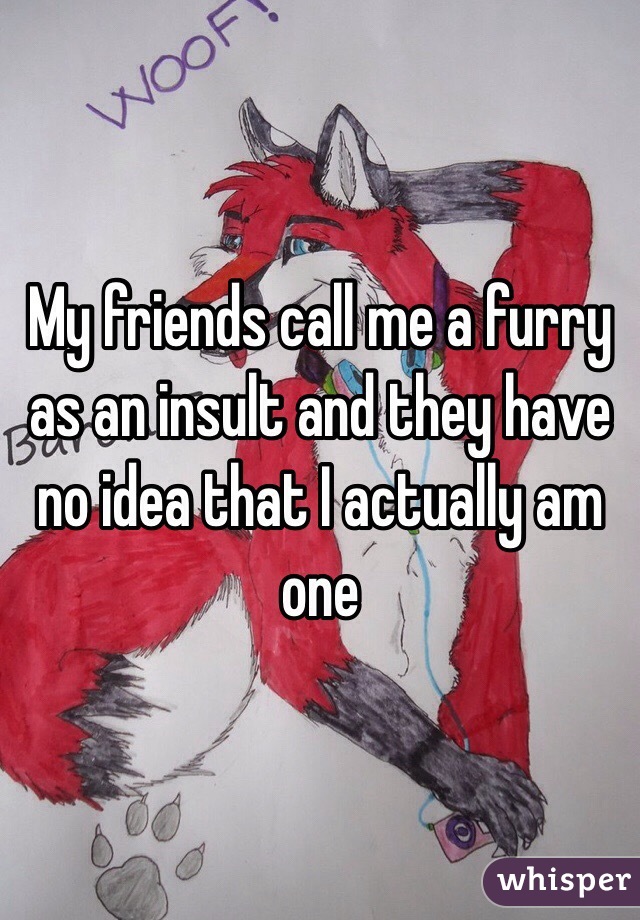 My friends call me a furry as an insult and they have no idea that I actually am one 