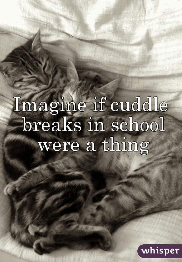 Imagine if cuddle breaks in school were a thing