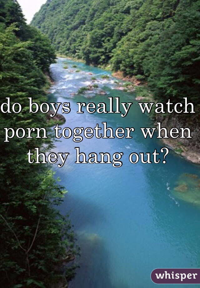 do boys really watch porn together when they hang out?  