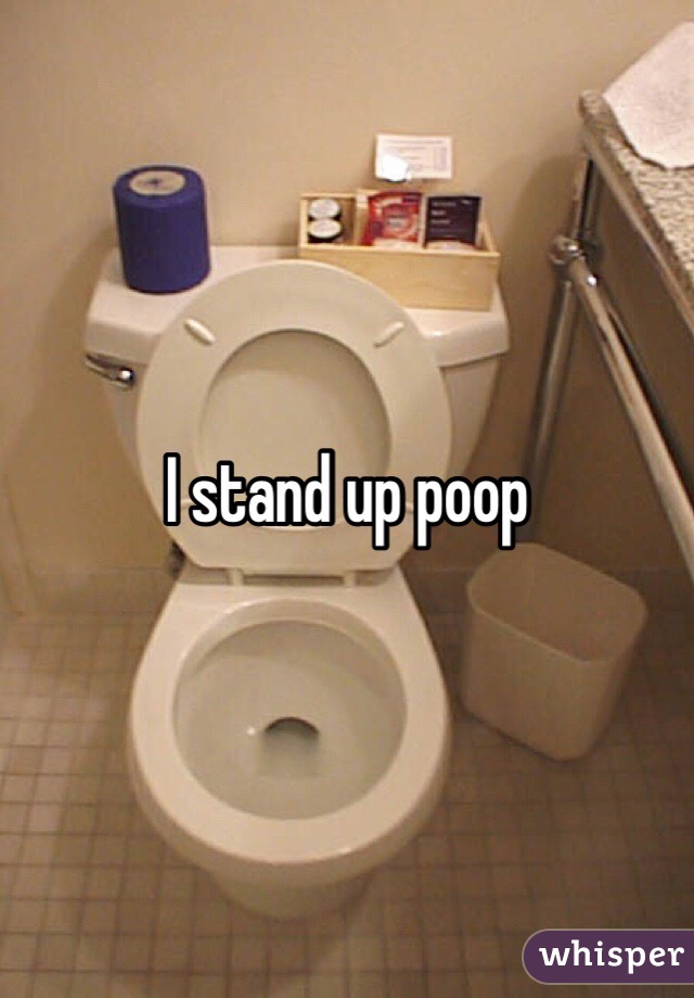 I stand up poop