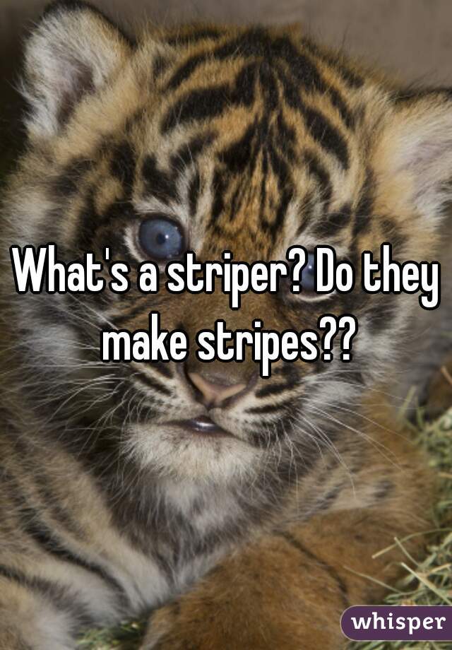 What's a striper? Do they make stripes??