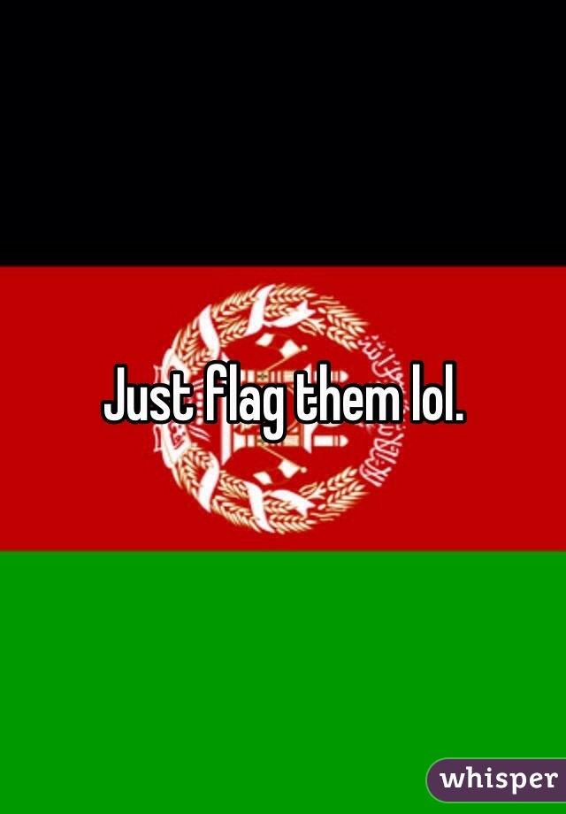 Just flag them lol.