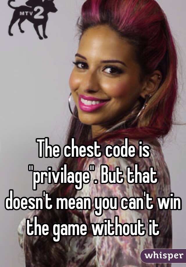 The chest code is "privilage". But that doesn't mean you can't win the game without it