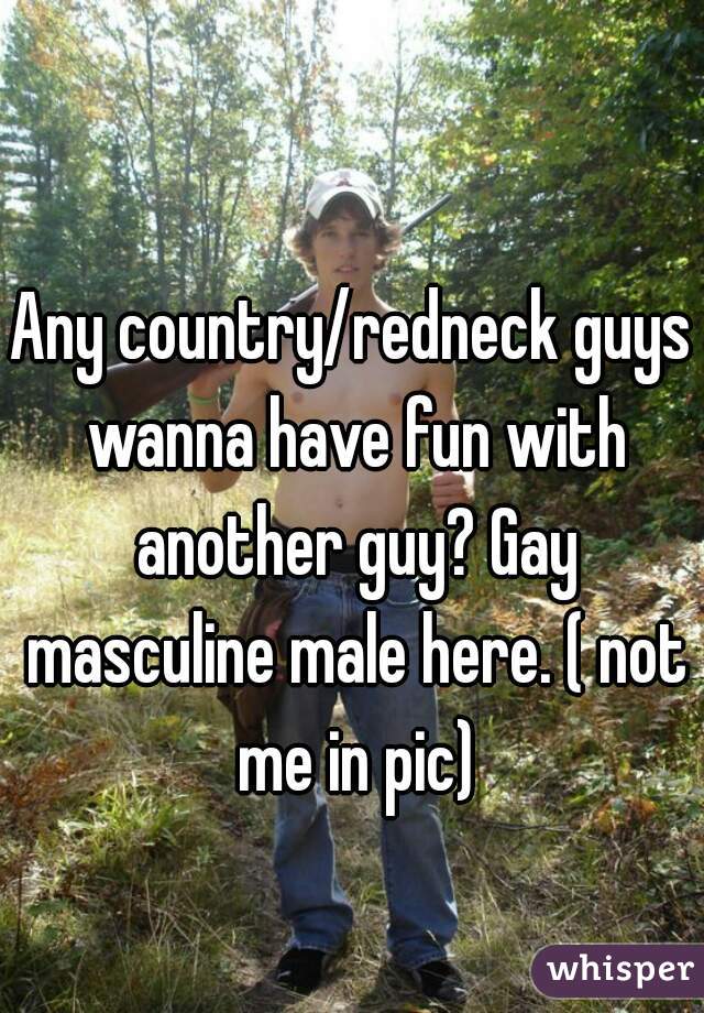 Any country/redneck guys wanna have fun with another guy? Gay masculine male here. ( not me in pic)