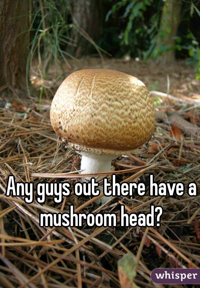 Any guys out there have a mushroom head? 
