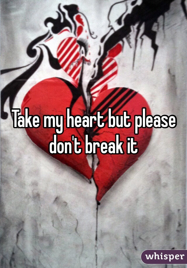 Take My Heart But Please Dont Break It 