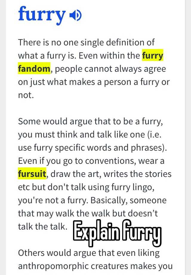 Explain furry