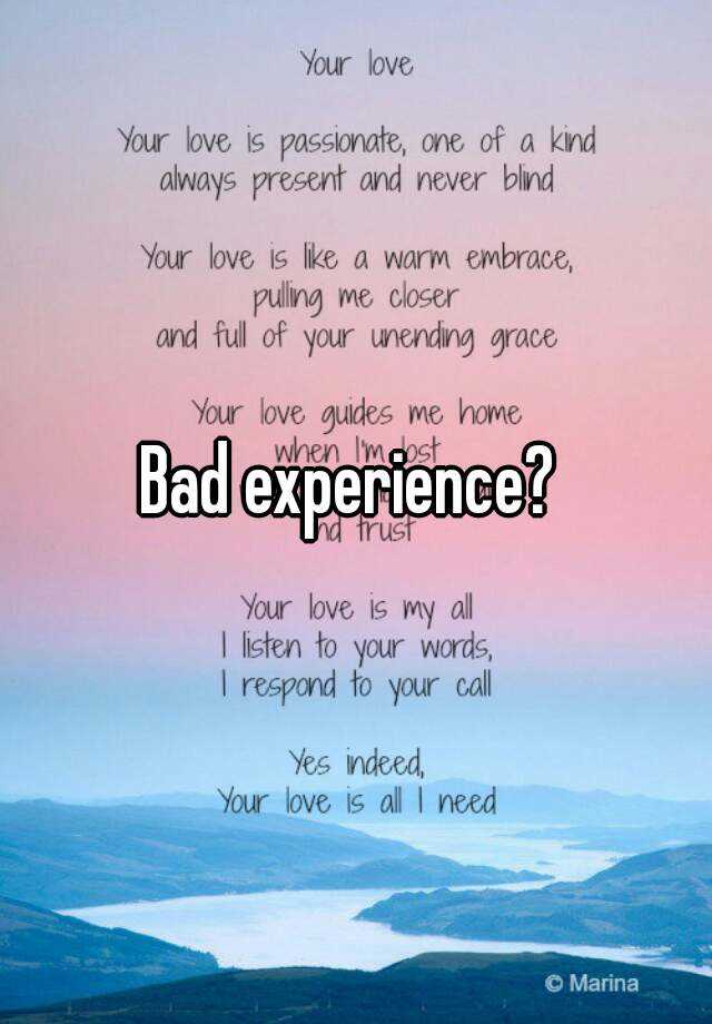 bad-experience