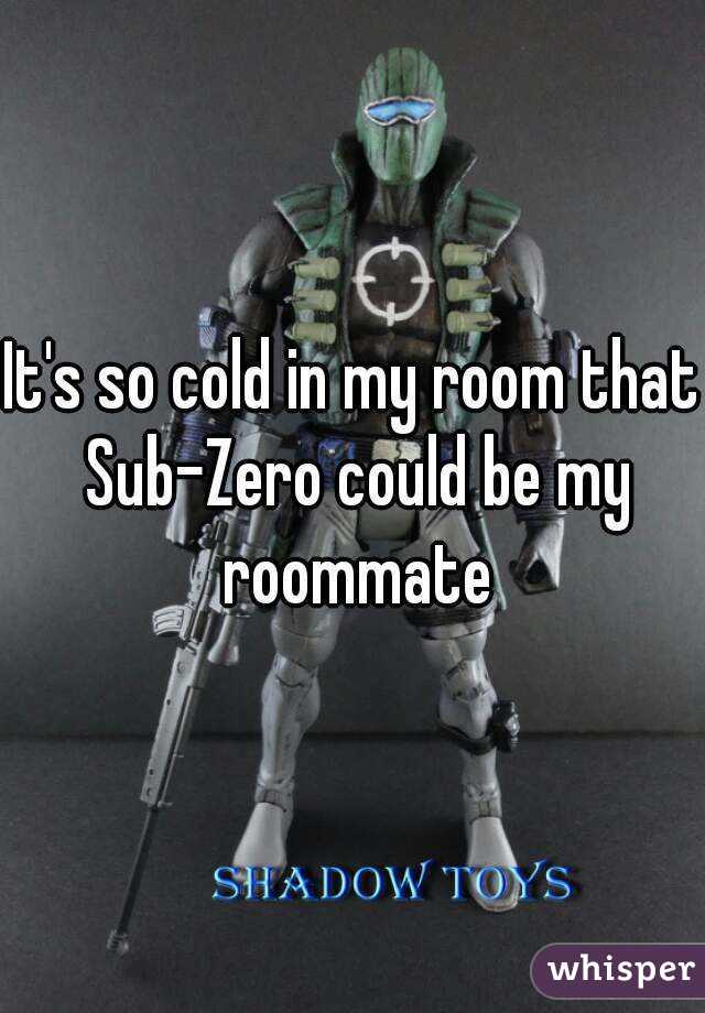 It's so cold in my room that Sub-Zero could be my roommate