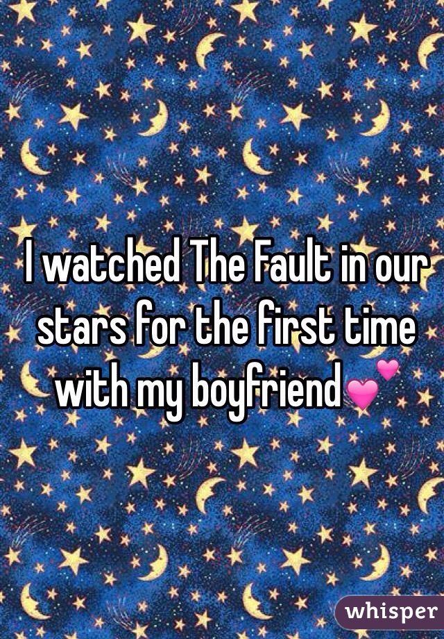 I watched The Fault in our stars for the first time with my boyfriend💕