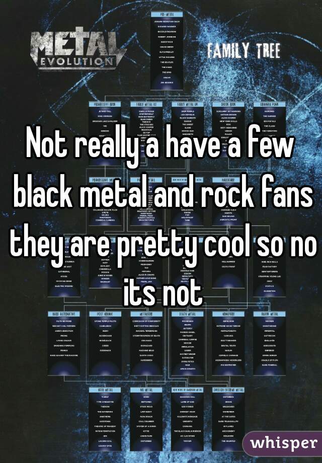 Not really a have a few black metal and rock fans they are pretty cool so no its not