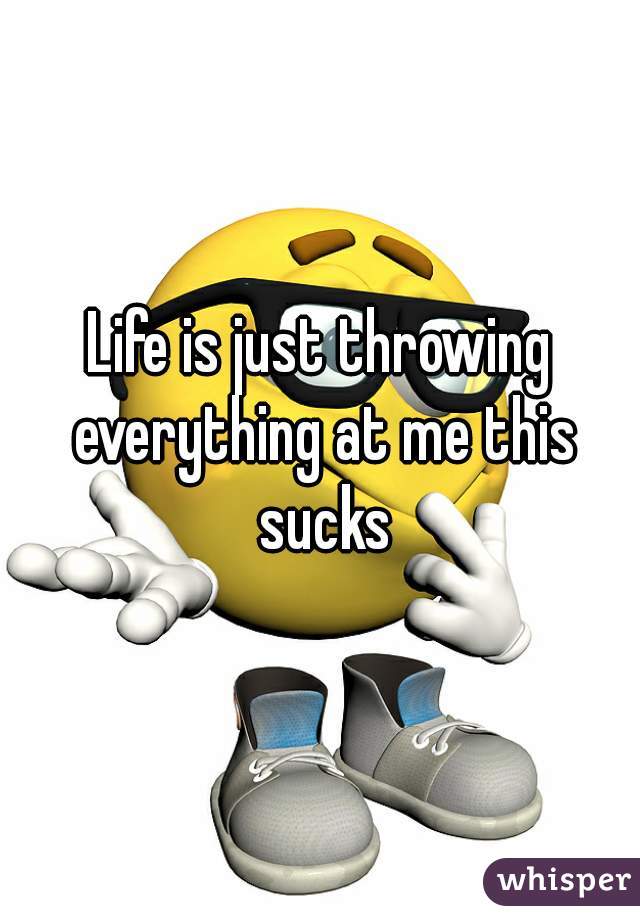 Life is just throwing everything at me this sucks