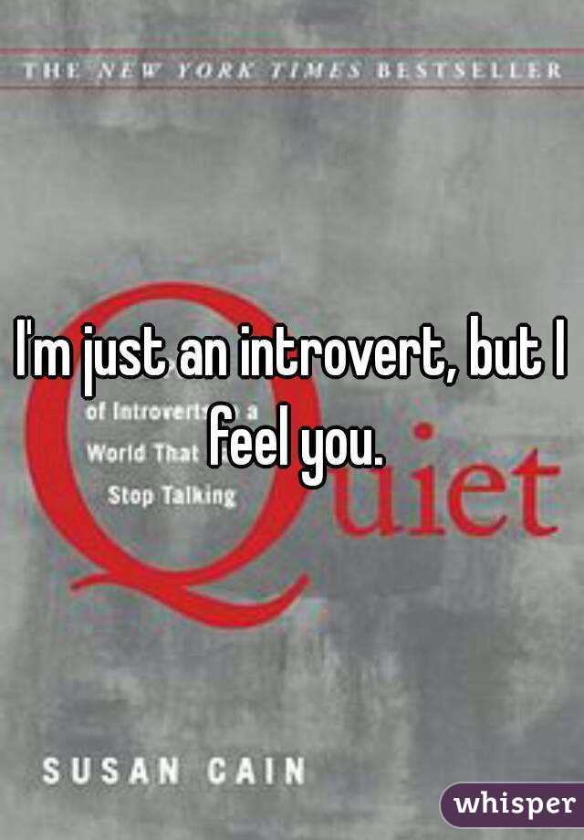 I'm just an introvert, but I feel you.