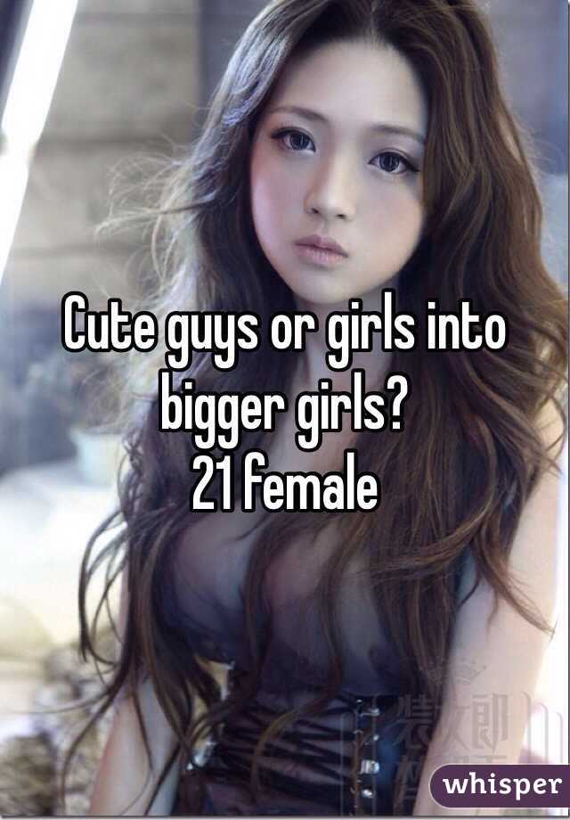 Cute guys or girls into bigger girls?
21 female
